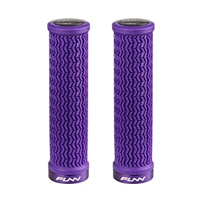 Imagen de Funn Holeshot Puños para Bicicleta de Montaña con Abrazadera Bloqueo Único, Ligeros y Ergonómicos Diámetro Interior 22 mm (Morado)
