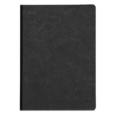 Imagen de Clairefontaine 795421C Cuaderno con reverso de tela negra Age Bag A5 (14,8 x 21 cm) 192 páginas Hojas: Cuadrados pequeños Papel blanco 90 g Cubierta cartulina lustrada Negro