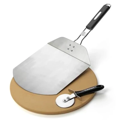 Imagen de Cuisinart CPS 445 Set de Parrilla para Pizza 3 Piezas (Piedra Pizza, Cortador Ruedapara Pizza,vPalapara Pizza)