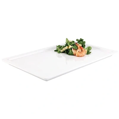 Imagen de APS GD101 rectangular Bandeja de buffet, 1/2 GN, color blanco