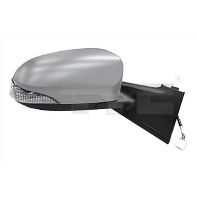 Imagen de Espejo retrovisor Tyc 336 0072 izquierda imprimado para ajuste elect. espejo, convexo TOYOTA: Yaris III Hatchback