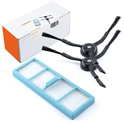 Imagen de Pack x1 Filtros HEPA + x2 Escobillas Laterales, depósito solidos, para Cecotec Conga 8090 Ultra 9090. repuestos y accesorios robot aspirador