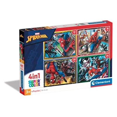 Imagen de Clementoni Puzzle Infantil 4 Puzzles en 1: de 12, 16, 20 y 24 Piezas Spiderman Desde 3 años (21515)