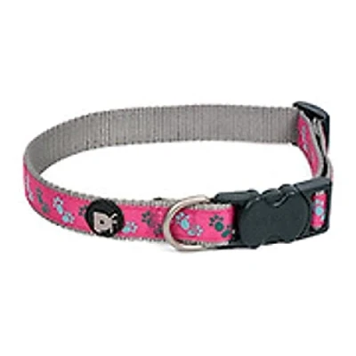 Imagen de Petface Collar de Perro con Estampado Patas Grande, Color Gris y Rojo