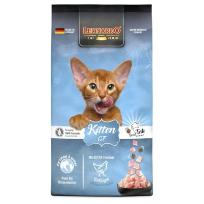 Imagen de LEONARDO Kitten GF Comida para gatos, 7,5 kg, sin cereales, alimento seco gatitos de hasta 1 año, pienso completo con aves frescas