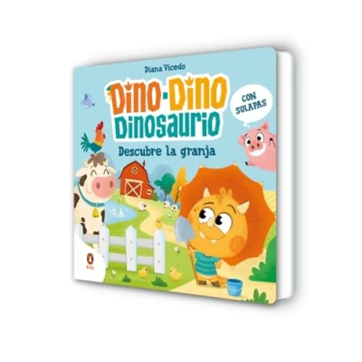 Imagen de Dino Dinosaurio descubre la granja (Dino Dinosaurio): Libro de cartón con solapas para niños y niñas 0 a 3 años (Libros solapas)