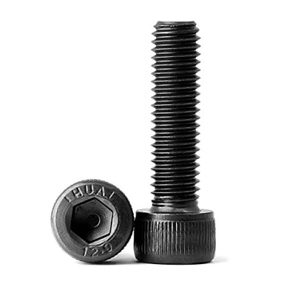 Imagen de (20 unidades) M6 x 60 mm Tornillo hexagonal interior de acero al carbono 12,9 grados Tornillos cilíndricos con hexágono interior, rosca completa, negro