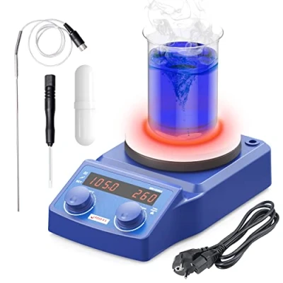 Imagen de PRECIPETTE Agitador Magnético Calefactora Digital 100 1500rpm 5L 280C Magnetico con Placa Agitadores de Laboratorio Mezcladores 135mm