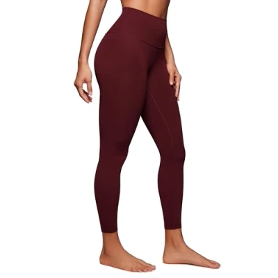 Imagen de CRZ Yoga Mujer Butterluxe Leggings Mallas de Cintura Alta Suaves y Elásticas Opacas para Deporte Gimnasio 64cm Merlot Rojo 46