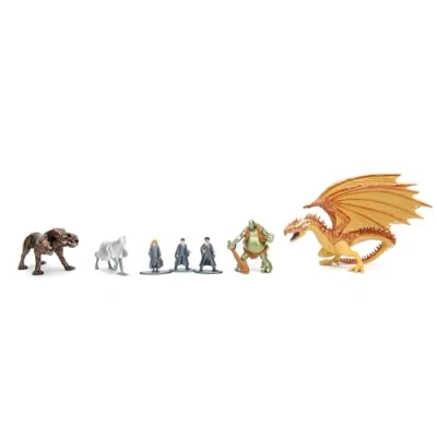 Imagen de Jada Toys Juego de Figuras Harry Potter (Mega Pack con 7 coleccionables en 3 tamaños) Juguetes Metal a Partir 6 años (Harry, Hermione, Ron, Pico Seda, Troll, Esponjoso,