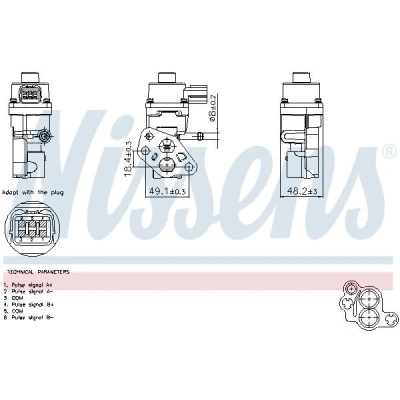 Imagen de NISSENS 98365 Válvula EGR sin radiator MAZDA: 2 Hatchback, 3 Hatchback
