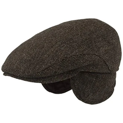 Imagen de Breiter Gorra Plana de Invierno con Orejeras Gatsby Visera Boina Lana Protección para Oidos Desplegable Agradable al Tacto y Cómoda Gris 63