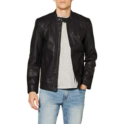 Imagen de Only &amp; Sons Onsal Chaqueta de cuero sintético, Hombre, Talla: XL, Black