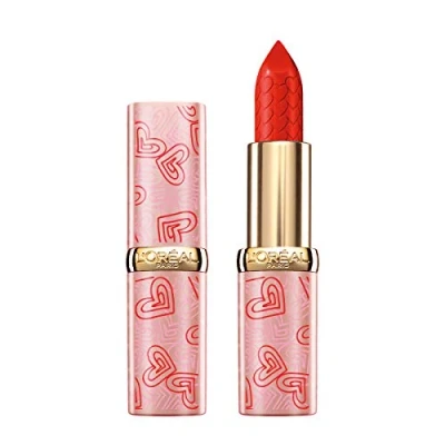 Imagen de L&#039;Oréal Paris MakeUp Edición Limitada 2021 Je T&#039;Aime color Riche Pintalabios con corazones en relieve, completo, acabado satinado, 125 Maison Marais 200 g