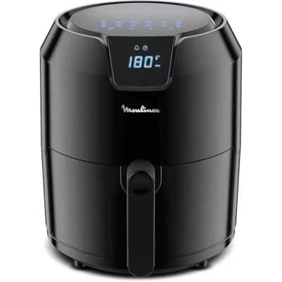 Imagen de Moulinex Easy Fry Deluxe 4.2 L EZ4018 Freidora de Aire Sin Aceite, Revestimiento Antiadherente, Pantalla Digital Táctil, 8 Programas Cocinado, Comidas Sanas, App 125 recetas, Hasta 6 Personas