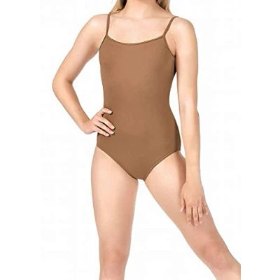 Imagen de Bloch Dance Nejor Microlux Maillot Camisola para Mujer, Color Almendra, Talla XL