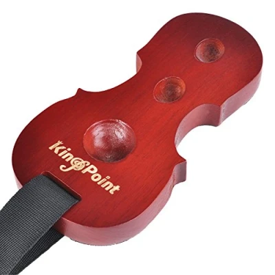 Imagen de Kingpoint Soporte de 3 agujeros con correa madera maciza para pica violonchelo Tope antideslizante ancla en forma violonchelo, natural