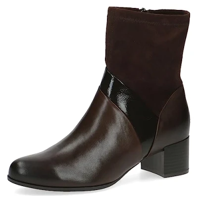 Imagen de CAPRICE 9 25319 41, Botines de tacón con cordones para Mujer, Marrón (Dk Brown Comb), 41 EU