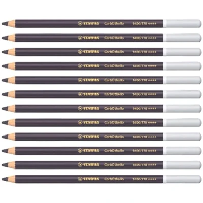 Imagen de Lápiz de Color tiza pastel STABILO CarbOthello Caja con 12 unidades gris payné