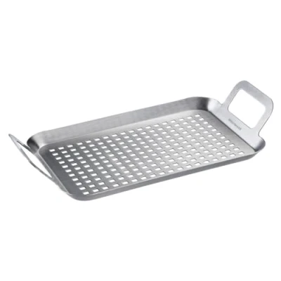 Imagen de Westmark Asador para parrilla plana y pequeña práctica asar verduras, carne otros manjares, duradera, apta lavavajillas acero inoxidable