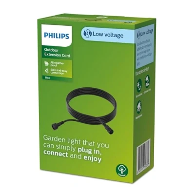 Imagen de Philips Lighting Cable Negro Exterior 5m GardenLink, bajo voltaje, negro, 24V, resistente al agua IP67