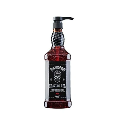 Imagen de Bandido gel de afeitar para hombre, color rojo y azul, 1000 ml, transparente hombres, afeitado preciso sin espuma, el contorno la barba con cualquier hoja afeitar,