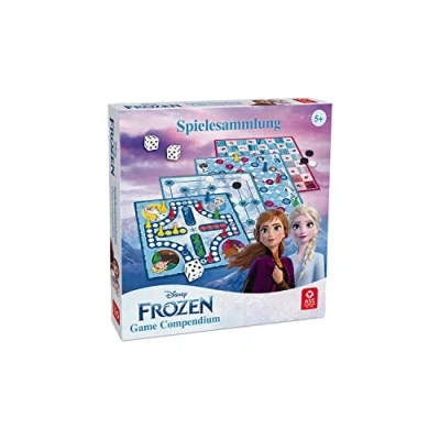 Imagen de Cartamundi Disney Frozen 2 Games Compendium, Disfruta de 35 Juegos, Incluyendo Nueve Morris para Hombres, Corrientes Aire, Ludo, escaleras, Gran Regalo niños a Partir 5 años