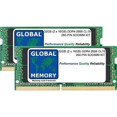 Imagen de 32GB (2 x 16GB) DDR4 2666MHz PC4 21300 260 PIN SODIMM Memoria RAM Kit para 27 Pulgada Retina 5K iMac (2019)