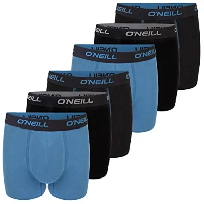 Imagen de O&#039;Neill Calzoncillos tipo bóxer para hombre, paquete de 6 unidades, color negro, rojo, azul, M, L, XL, XXL, XXL