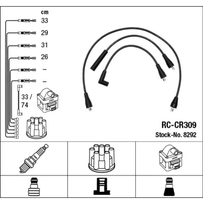 Imagen de NGK 8292 Juego de Cables Encendido 6 CHRYSLER: VOYAGER 2