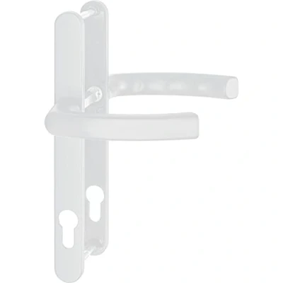 Imagen de HOPPE Picaporte Liège con placa estrecha de 24 mm, 67 72, color blanco