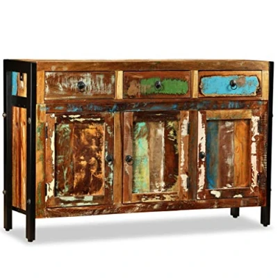 Imagen de vidaXL Aparador Vintage 120x35x76 cm Mueble Alacena Madera Maciza Reciclada