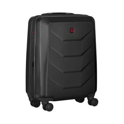 Imagen de Wenger Prymo Carry on Maleta rígida con 4 Ruedas, Equipaje de Mano, 36 (43) l, Carcasa rígida, Cierre Seguridad, Mujer Hombre, Viajes Vacaciones, Negro, 612536