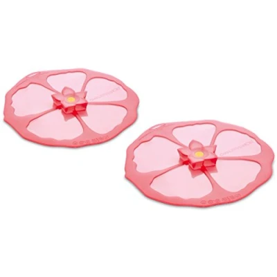 Imagen de Charles Viancin Tapa de Silicona hermética, diseño Hibisco púrpura, 23 cm, Silicona, Rosa, Talla única