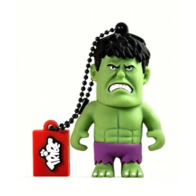 Imagen de Llave USB 16 GB Hulk Memoria Flash Drive 2.0 Original Marvel Avengers, Tribe FD016502