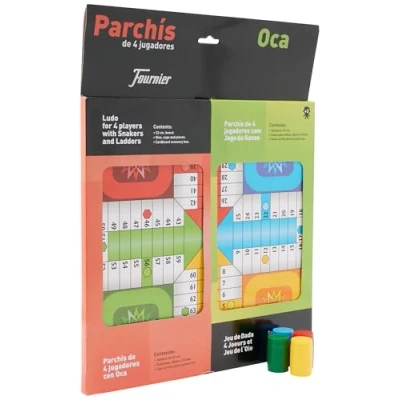 Imagen de Fournier Parchis y Oca 33x33 cm Tablero, dos jugadores, multicolor, única (521111)