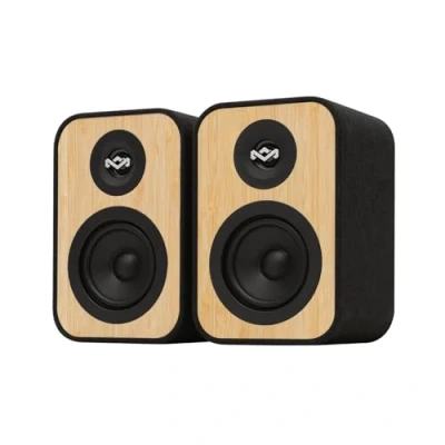 Imagen de House of Marley Uplift Altavoces Bluetooth con entrada AUX y cable RCA, compatible smartphone, tocadiscos, altavoz activo de alta fidelidad, diseño sostenible