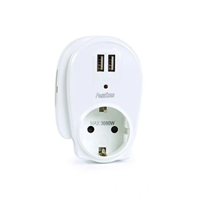 Imagen de Adaptador De Corriente Fonestar Ad 22u 5v 2100ma 2xusb 1xschuko