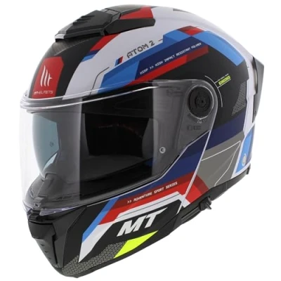 Imagen de MT Atom 2 SV casco sistema Bast mate azul rojo blanco (L)