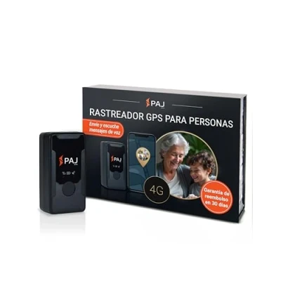 Imagen de PAJ GPS Easy Finder 4G Mini Localización en Tiempo Real para niños, Mayores o Personas con Demencia Mensajes de Voz botón Emergencia SOS Duración la batería hasta 10 días