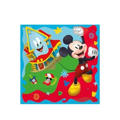 Imagen de Procos Servilletas de Papel FSC Disney Mickey Rock The House (33 x 33 cm, Doble Velo), 20 Unidades, Multicolor (93824)