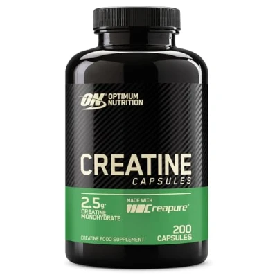 Imagen de Optimum Nutrition cápsulas de Creatina, 2.5 g Monohidrato Creatina por Porción, Sin sabor, Suplemento Alimenticio para Apoyar el Rendimiento, 200