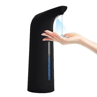 Imagen de Dispensador de Jabón Automático, 400ml Líquido con Sensor, Bateria No Incluido, Impermeable IPX6, Desinfectante sin Contacto para Baño Cocina (Negro)