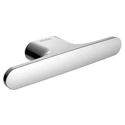Imagen de Keuco Gancho toallero doble de metal cromado brillante para baño, toallas y bata EDITION 400
