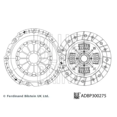 Imagen de BLUE PRINT ADBP300275 Kit de Embrague dos piezas con grasa sintética 221mm SUZUKI: Grand Vitara II SUV (JT, TE, TD) 1.6 A las 4 ruedas