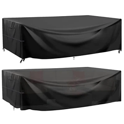 Imagen de GARPROVM Funda para Muebles de Jardín Exterior, Conjuntos Cubierta Impermeable, Paño Oxford 600D, Sofa Jardin, al Aire Libre, Patio, Esquina (230x165x80cm)