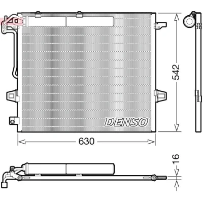 Imagen de DENSO DCN17057 Condensador con secador R 134 a MERCEDES BENZ: Clase ML,