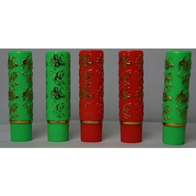 Imagen de nuevo pack 5 pintalabios magico, aromatico, hidratantes, duraderos (3 verdes + 2 rojos) sin pegatina