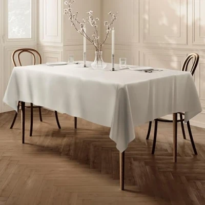 Imagen de Home Direct Mantel 100% poliéster, Rectangular 140 x 200cm Cream