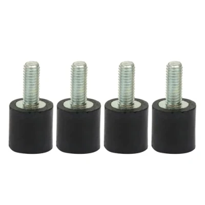 Imagen de Soportes de Goma, 4 Piezas Aislantes Goma Antivibración con Espárragos Amortiguador M3 / M5 M6 Amortiguación Vibraciones Bobinas para Embarcaciones(VD8*8 M3*8)
